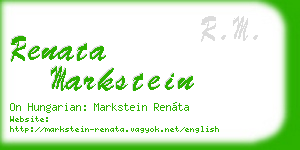 renata markstein business card